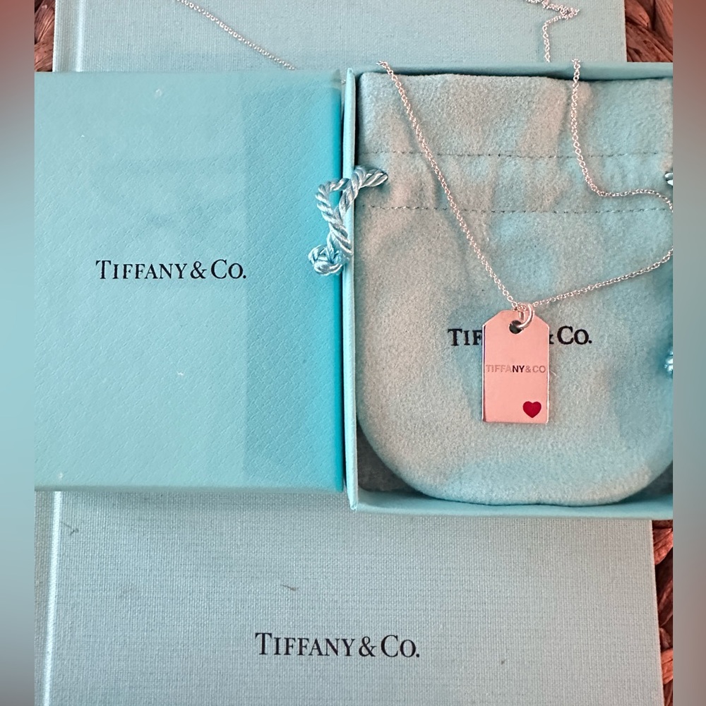 Authentic Tiffany and Co limited NY tag with red heart ❤️ necklace